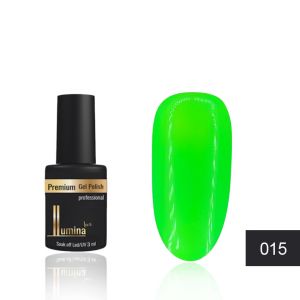 Гель-лак Lumina Lux №015, яркий салатовый, 3 мл ― My Beauty