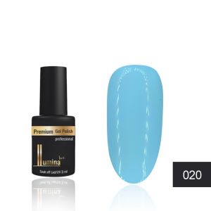 Гель-лак Lumina Lux №020, небесный голубой, 3 мл ― My Beauty
