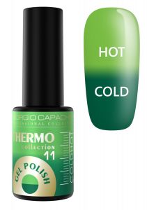 Гель-лак GIORGIO CAPACHINI THERMO №11 тёмно-зелёный в салатовый , 7мл ― My Beauty