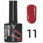 Гель-лак SKY №011 красный сангиновый, 10мл
