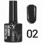 Гель-лак SKY №002 черный, 10мл