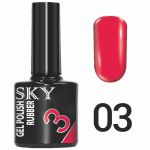 Гель-лак SKY №003 цвет спелой малины, 10мл
