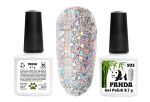 Гель-лак PANDA №503 мелкие серебряные блёстки вперемешку с серебряными голографическими пайетками,  8,7 мл