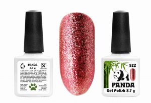 Гель-лак PANDA №522 красно-розовый с серебряным шиммером ,  8,7 мл ― My Beauty