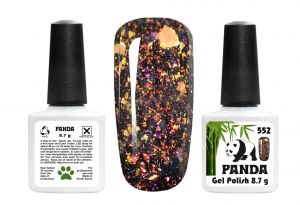 Гель-лак PANDA №552 оранжевый шиммер и оранжево-розовая голографика,  8,7 мл ― My Beauty