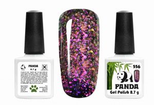 Гель-лак PANDA №556 розово-желто фиолетовая голографика,  8,7 мл ― My Beauty