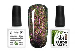 Гель-лак PANDA №558 розово-желто зелёная голографика,  8,7 мл ― My Beauty