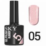 Гель-лак SKY №005 розовый шиммерный, 10мл