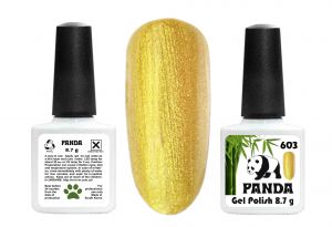 Гель-лак PANDA №603 желтый металлик,   8,7 мл ― My Beauty