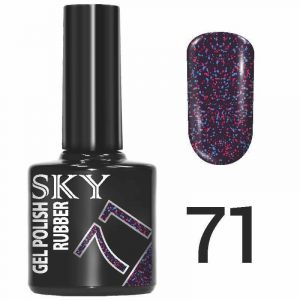 Гель-лак №071 тёмно-фиолетовый с красным, синим шиммером, 10мл ― My Beauty