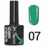 Гель-лак SKY №007 яркий зелёный, 10мл