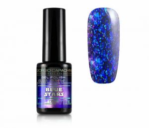 Гель-лак GIORGIO CAPACHINI GALAXY STYLE №901 синие фиолетовые хлопья, 7мл ― My Beauty