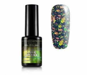 Гель-лак GIORGIO CAPACHINI GALAXY STYLE №905 желто-зелёный хлопья, 7мл ― My Beauty