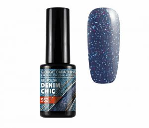 Гель-лак GIORGIO CAPACHINI DENIM CHIC №962 тёмно-синий с красным и синим шиммером, 7мл ― My Beauty
