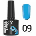 Гель-лак SKY №009 яркий голубой, 10мл