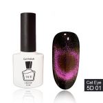Гель-лак 5D Cat Eye MB 01 малиновый-золотой, магнитный, 8мл
