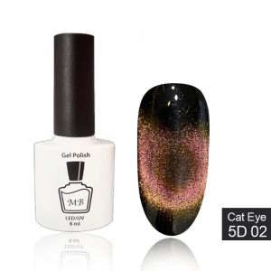 Гель-лак MB 5D Cat Eye 02 светлое золото - красное золото, магнитный, 8 мл ― My Beauty