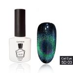 Гель-лак MB 5D Cat Eye 03 бирюзовый-синий-фиолетовый, магнитный, 8 мл