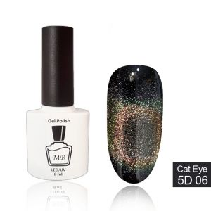 Гель-лак MB 5D Cat Eye 06 светлая бронза с розовым переливом, магнитный, 8 мл ― My Beauty