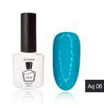 Гель-лак MB Aq-06 темный бирюзово-голубой Aquamarine Collection, эмаль 8 мл