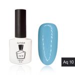Гель-лак MB Aq-10 темный бирюзовый, цвет морской волны Aquamarine Collection, эмаль 8 мл