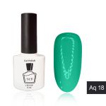 Гель-лак MB Aq-18 бирюзовый зеленый Aquamarine Collection, эмаль 8 мл