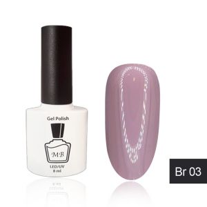 Гель-лак MB Br-03 сиренево-коричневый, какао Brown Collection, эмаль 8 мл ― My Beauty
