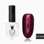 Гель-лак Cat Eye MB темный, малиново-красный, магнитный  8мл
