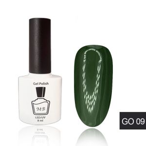 Гель-лак MB GO-09 темный оливковый, болотный зеленый Green Olive Collection, эмаль 8 мл ― My Beauty