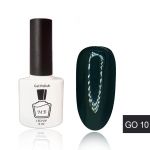 Гель-лак MB GO-10 очень темный оливковый, бутылочный Green Olive Collection, эмаль 8 мл мл
