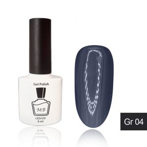 Гель-лак MB Gr-04 мышиный серо-синий Grey Collection, эмаль 8 мл ― My Beauty