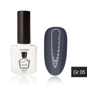 Гель-лак MB Gr-05 угольный серый Grey Collection, эмаль 8 мл ― My Beauty