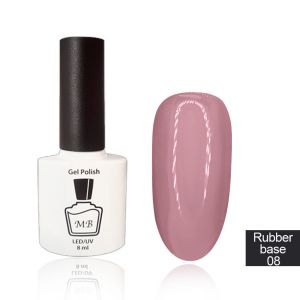 MB Rubber Cover Base 08 Каучуковая камуфлирующая база Розово-бежевая 8 мл ― My Beauty