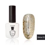 Гель-лак MB Shine-03 серебрянно-бронзовые блестки, Shine Collection, блестки 8 мл