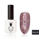Гель-лак MB Shine-05 розовые блестки с розовой голограммой, Shine Collection, блестки 8 мл