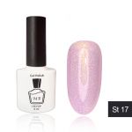 Гель-лак MB ST-17 Молочный розовый с насыщенными золотыми блестками STAR Collection, блестки 8 мл