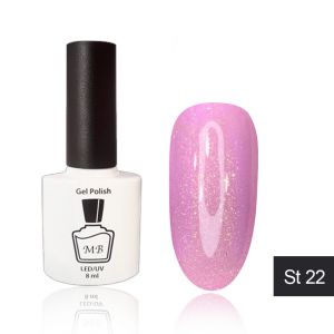 Гель-лак MB ST-22 нежно-розовый с бронзовым шиммером STAR Collection, блестки 8 мл ― My Beauty