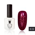 Гель-лак MB ST-32 ярко-фиолетовый с терракотовыми блестками STAR Collection, блестки 8 мл