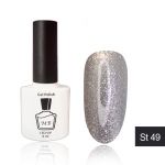 Гель-лак MB ST-49 ярко серебрянный с реребрянным шиммером (цвет ртути) STAR Collection, блестки 8 мл