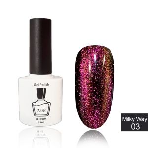 Гель-лак MB Milky Way 03 розово-золотой, магнитный хамелеон 8мл ― My Beauty