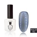 Гель-лак Moon Cat Eye-02 темно-синий, с сине-золотым шиммером 24D cat, 8мл