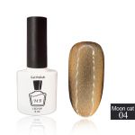 Гель-лак Moon Cat Eye-04 янтарный, с светло-коричневым шиммером 24D cat, 8мл
