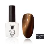 Гель-лак Moon Cat Eye-04 янтарный, с светло-коричневым шиммером 24D cat, 8мл