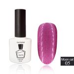 Гель-лак Moon Cat Eye-05 темно-розово-красный, с малиновым шиммером 24D cat, 8мл