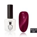 Гель-лак Moon Cat Eye-05 темно-розово-красный, с малиновым шиммером 24D cat, 8мл
