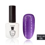 Гель-лак Moon Cat Eye-06 баклажановый, с сиреневым шиммером 24D cat, 8мл