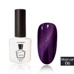 Гель-лак Moon Cat Eye-06 баклажановый, с сиреневым шиммером 24D cat, 8мл