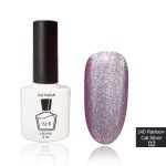 24D Cat Eye MB Rainbow Cat Silver 02 сиреневая с розово-золотыми хлопьями юки , магнитный  8мл