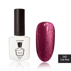 24D Cat Eye MB Red, хрустальная малиново-красная кошка , магнитный  8мл ― My Beauty
