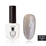 24D Cat Eye MB Space Cat Silver 01,бежево-серая хрустальная кошка, магнитный  8мл